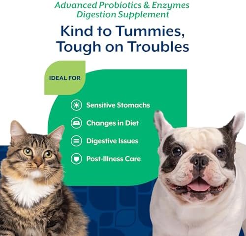 NaturVet Advanced Probiotics & Enzymes Supplements for Dogs & Cats - 8 oz