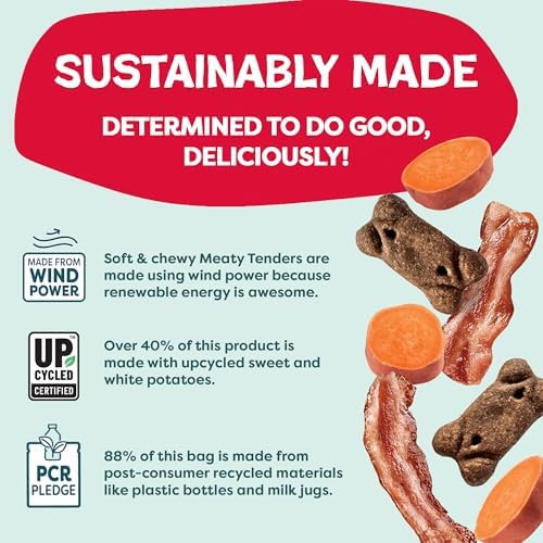 Shameless Pets Bacon Me Crazy Meaty Tenders, Soft Dog Treats, 1.5lb