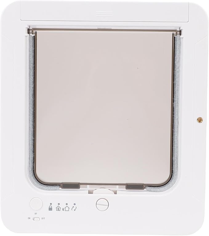 Smart Cat Door Automatic Sensing Tech with Seamless Pet Navigation, 2 Way Entry Exit Options, Easy to Install & Use,Easy Clean Plastic, Multiple Safety Guards for Home