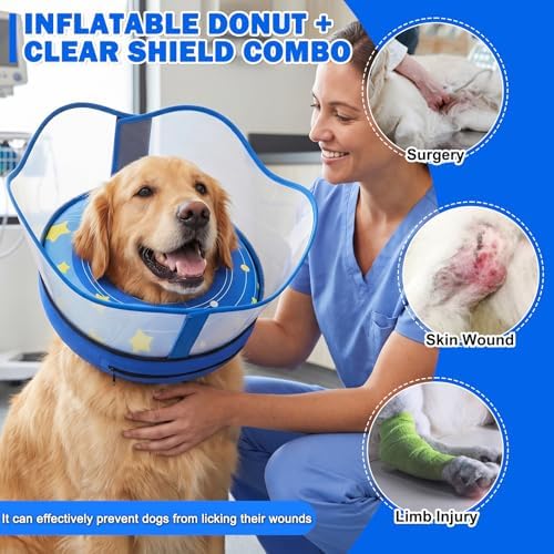 EMUST Soft Cone Alternative to Stop Licking, Dog Donut Collar After Surgery