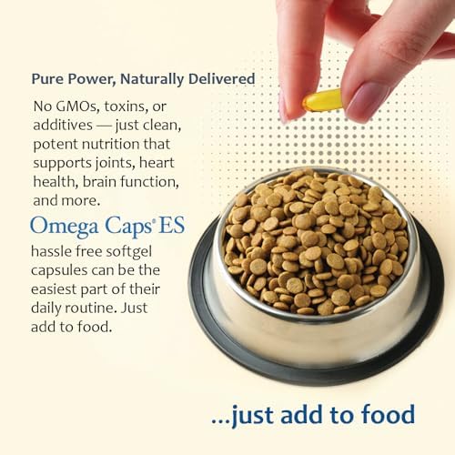 Extra Strength Omega-3 Fish Oil Supplement for Large & Giant Dogs, Skin, Coat, Joint, Heart & Immune Support, Omega-6 Fatty Acids with Antioxidants, Vet Formulated, Made in USA, 250 Softgel Capsules