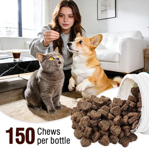 Hip & Joint Health Supplement for Dogs and Cats（150 Chews）,Contains Glucosamine, Plus Chondroitin and MSM, Supports Healthy Joints, for All Breeds and Sizes