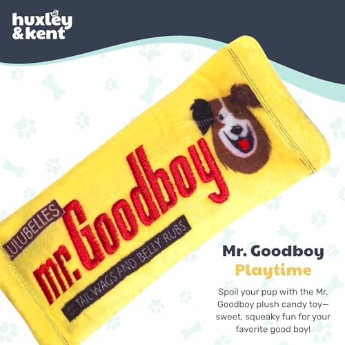 Huxley & Kent Power Plush Squeaky Dog Toy, Mr. Goodboy, Small