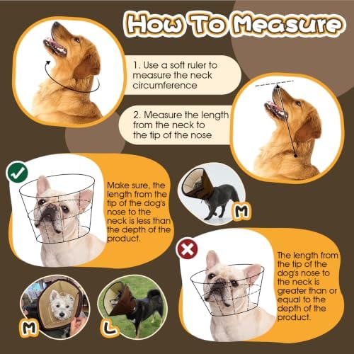 Allroaring Soft Dog Recovery Cone Adjustable Stop Licking Wounds Brown S