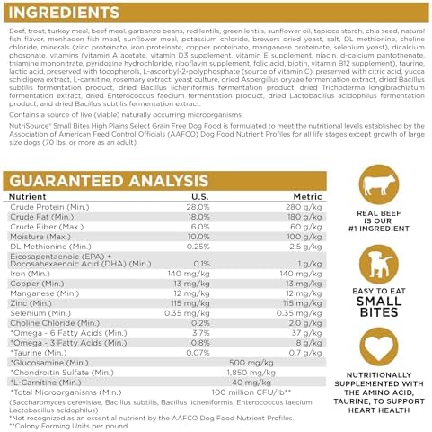 NutriSource Grain Free High Plains Select Small Bite Dog Food, 12lb