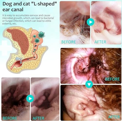 Ear Mite Treatment for Dogs & Cat, Ear Mite Medicine Kills Ticks and Ear Mites to Relieve Itchiness,Alleviation Suffering from Ear Mites & Itching and Odours Stinky Stuff for Dogs Ears