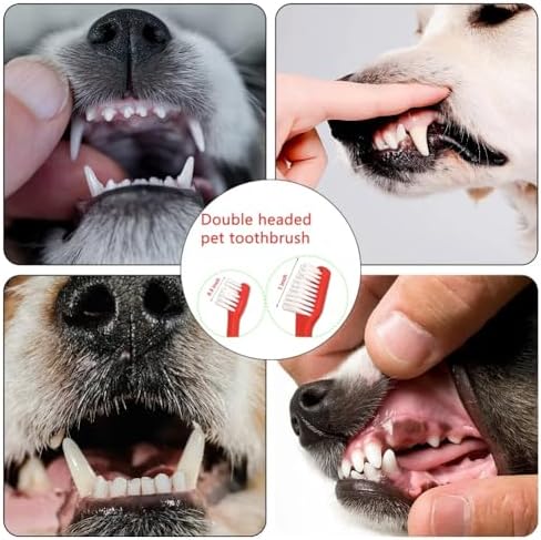 Dog Toothbrush Set of 8 – Dual Headed Dental Hygiene Brushes for Small to Large Dogs, Easy Teeth Cleaning & Dental Care,Dog Tooth Brushes for Small to Large Dogs, Cats, and Most Pets