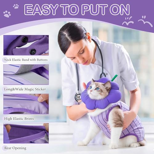 EMUST Recovery Suit for Cats After Surgery, Breathable Surgical Wear Female