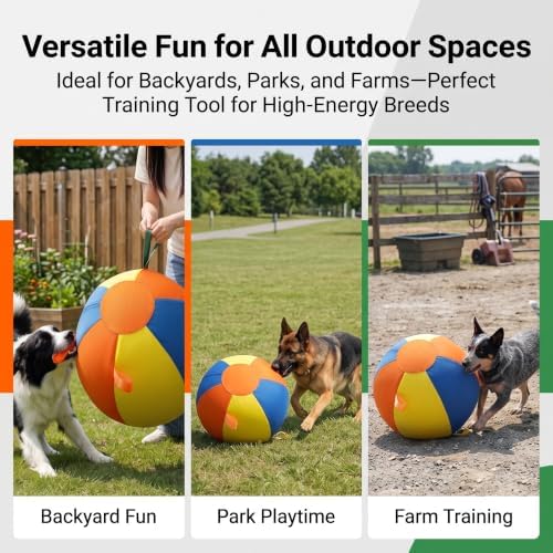 Herding Ball For Dogs Large Inflatable Outdoor Play Toy (55*30*55cm)