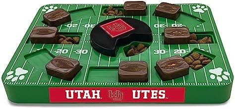 Pets First NCAA Utah Utes Puzzle Toy, Puzzle Treat Dog Toy, Interactive Dog Treat Toy, Dog Puzzle Feeding Slow Toy