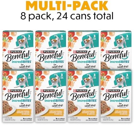 Beneful Purina Small Breed Wet Dog Food in Gravy, IncrediBites with Real Chicken - (16 Packs of 3) 3 oz. Cans
