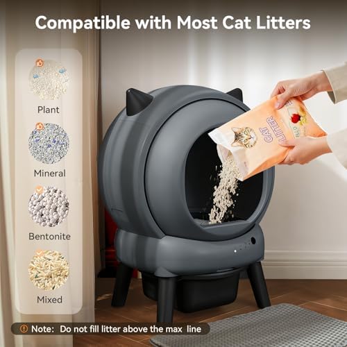 Smart E2 Automatic Self Cleaning Cat Litter Box for Multiple Cats