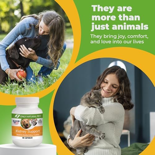 Only Natural Pet Kidney Support Supplement for Dogs and Cats - 90 Capsules
