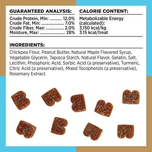 BIXBI Liberty Trainers, Peanut Butter - Small Training Treats for Dogs - Low Calorie, All Natural, Grain Free Dog Treats