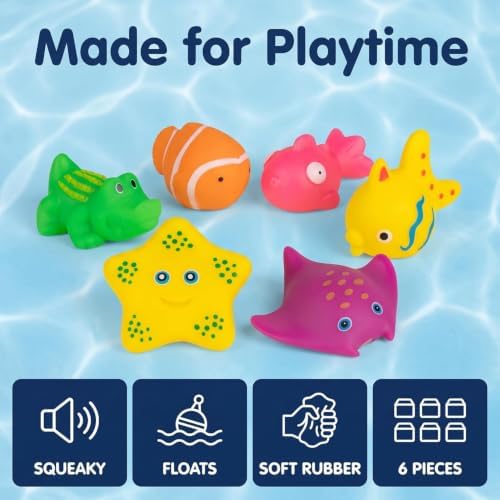 6 Pcs Pool Cat Interactive, Cat Floating Water, Pool, Pet Kitten Swimming Bathing Fish,Interactive for Indoor, Bath,Sensory, for Endless Self Play