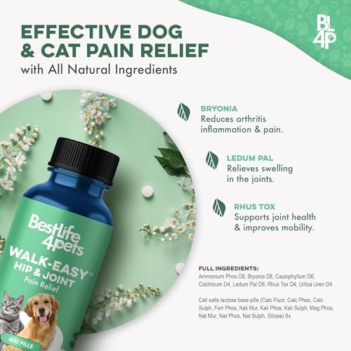 BestLife4Pets Walk-Easy Cat & Dog Pain Relief & Mobility Aid - 400 Pills