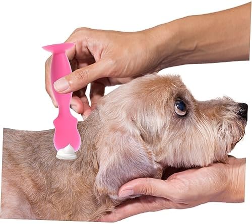 Silicone Wrinkle Cream Applicator Brush for Dogs Flexible Tear Stain Paste Tool with Suction Cup for Application for Grooming and Pet Care