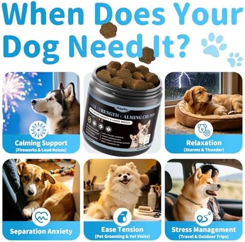 Calming Chews for Dogs - Advanced Calming Treats for Dogs Anxiety