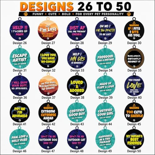 DDMK Smart Pet Tag Set | Includes 3 Tags | QR Code for Instant Alerts | Custom Pet Profiles | Durable & Waterproof | No Subscriptions or Fees |47-SHXT I AM an Outdoor Dog Now?