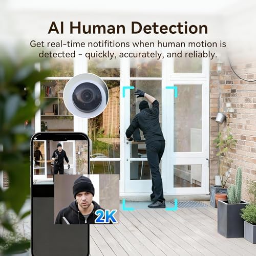 YI 2K Indoor Security Camera No-Drill Adhesive Mount for Wall & Window
