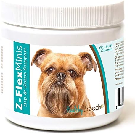 Healthy Breeds Brussels Griffon Z-Flex Minis Hip and Joint Support Soft Chews 60 Count