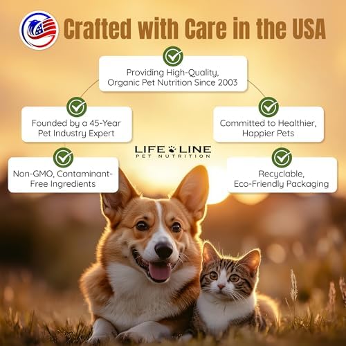 Life Line Pet Nutrition Wild Alaska Salmon & Pollock Oil - Omega 3 Supplement for Dogs and Cats in All Life Stages, 16.5 Fl Oz