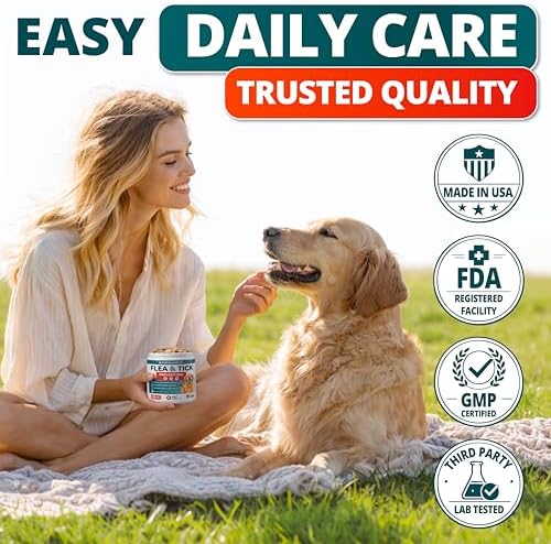 Flea and Tick Prevention for Dogs Chewables - Dog Flea and Tick Treatment
