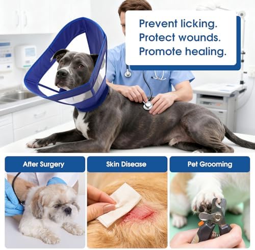 Dog Cone Collar Soft Cone for Dogs to Stop Licking Dog E-Collar Alternative