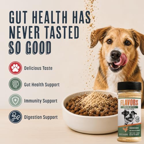 Flavors Probiotics + Dog Food Topper, Chicken Recipe, 3.1 oz, 2 Pack