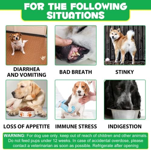Probiotics for Dogs Digestive Health, Digestive Soft Chews for Dogs, Dog Probiotics and Digestive Enzymes, 120 Dog Chews Omega-3 & 6, Vitamin, Improve Digestion, Immunity