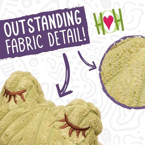 HuggleHounds Knottie Plush Dog Toy - Dog Stuffed Animal Toy, Puppy Toys, Squeaky Dog Toy for Small, Medium & Large Dogs, Durable Plush to Keep Them Busy - Angus Cow, Small