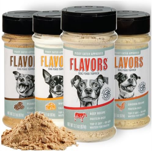 Flavors Probiotics + Dog Food Topper, Assorted Recipes, 3.1 oz, 4 Pack