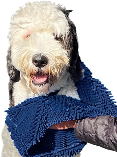 Soggy Doggy Super Shammy Absorbent Dog Towel, Navy Blue, 31x14