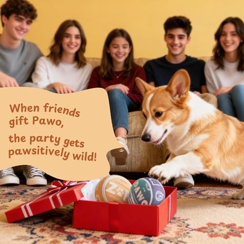 Nocciola PAWO Funny Cool Dog Toy with Squeaker & Crinkle, Hilarious Blue Soft Squeaky Plush Stuffed Cute Puppy Accessories for Small Medium Large Breed, Party Birthday
