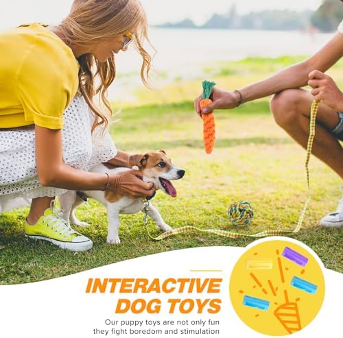 Puppy Chew Toys for small & Medium Dog, Cute Plush Dog Squeaky Toys for Puppies, Dog ChewToys with Rope Toys, Treat Ball for Teething, Interactive Dog Toys with Tough Chewers, Puppy Supplies - 23 Pack