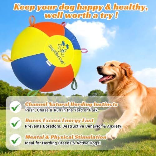 Hap Tim Upgraded Heavy Duty 30" Herding Ball for Dogs Horse Thicken Bladder