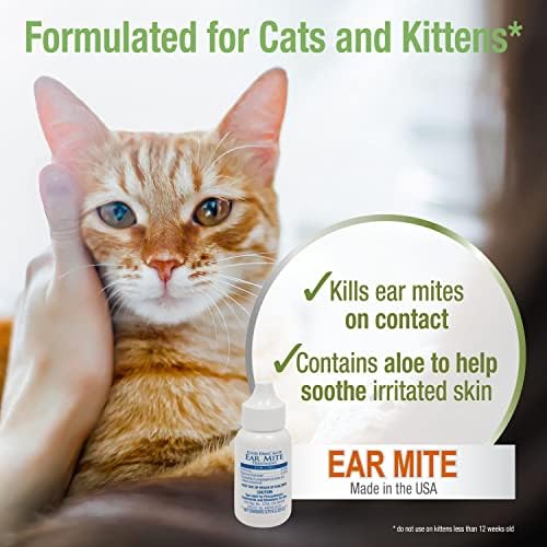 Four Paws Healthy Promise Aloe Ear Mite Treatment for Cats, 0.75 oz
