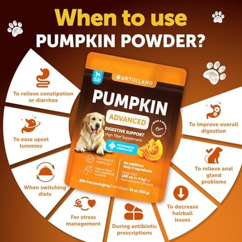 Pumpkin Powder for Dogs - 16 OZ - Fiber Supplement for Constipation, Gut