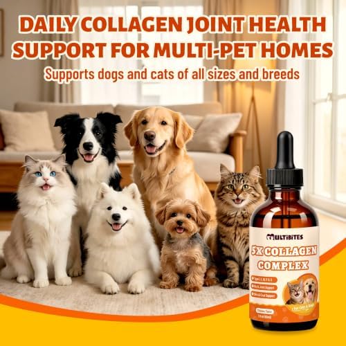 5-Type Liquid Collagen for Dogs & Cats, Chicken Flavor, 2 oz
