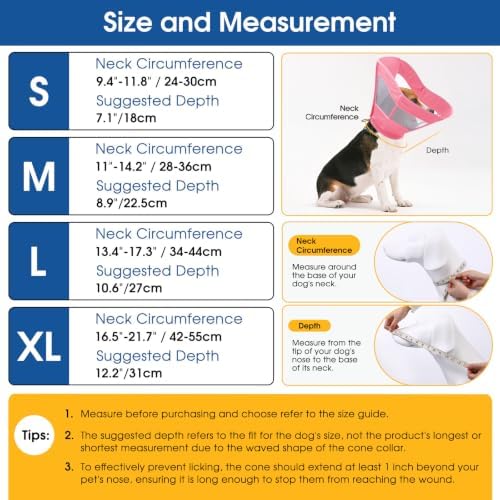 Dog Cone Collar Soft Cone for Dogs to Stop Licking Dog E-Collar Alternative