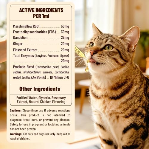 Cat & Dog Probiotics for Constipation Relief & Gut Health 2fl oz