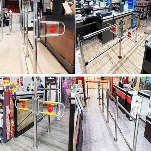 Heavy Duty Metal Swing Safety Gate, Spring-Loaded Self-Closing Door for Pets & Kids, One-Way Entrance, Durable & Secure Safety Barrier