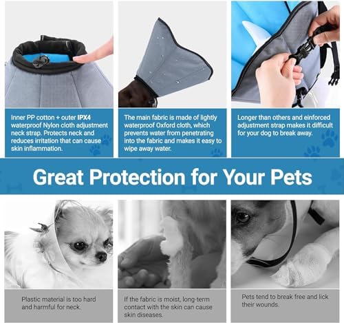 Soft Dog Cone Collar for Large Dogs After Surgery Adjustable