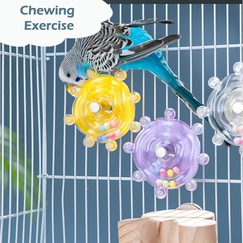 1pc Bird Toys for Parakeets, Colorful Spinner Wheel (Rondom Color)