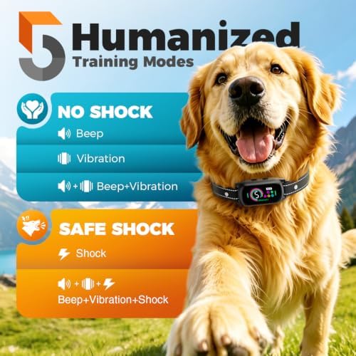 2 Pack Bark Collar for Small Medium Large Dogs, Training Collar (Pink)