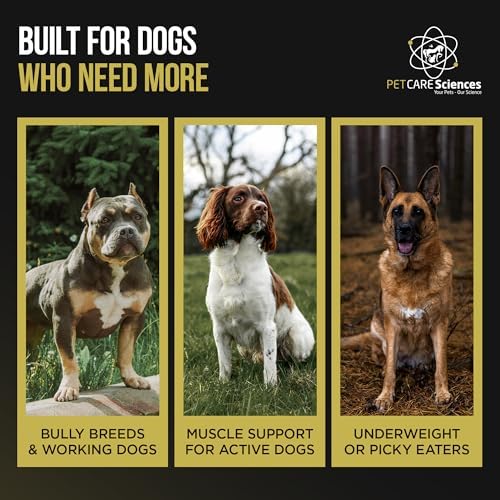 (5 Pounds) - 302 Servings of Dog Weight Gainer - Weight Gain Supplements for Dogs - Canine and Dog Muscle Builder - Made in The USA