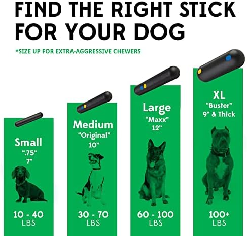 Goughnuts — Dog Toys for Aggressive Chewers | Virtually Indestructible Dog Toys for Breeds Such as Pit Bulls and German Shepherds | Heavy Duty Rubber Stick Toy | Extra Large