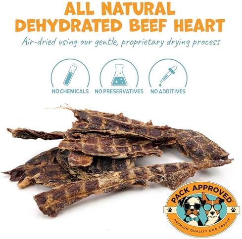 Pack Approved Dehydrated Beef Heart Dog Treats - 3.5oz