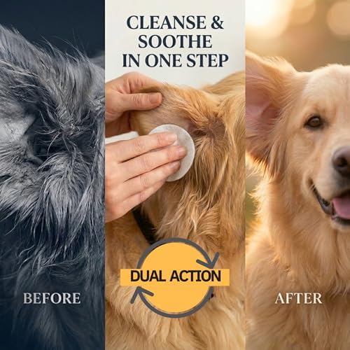 Smiling Paws Otic Cleanser Ear Wipes for Dogs, 100 Count