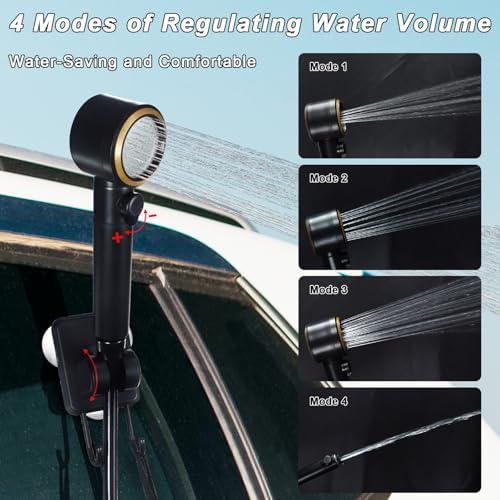 8000mAh Portable Camping Shower with 1500W Immersion Heater, IPX8 Waterproof Rechargeable Shower Pump, Foldable Bucket, All-in-One Outdoor Shower Kit for Camping RV Hiking Dog Bathing